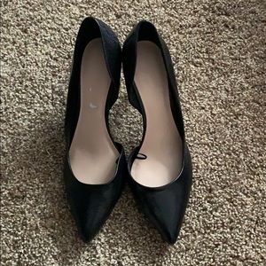 Aldo Black Heels with side cut out